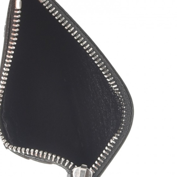 SAINT LAURENT  Calfskin Moujik Patch Fragments Zip Pouch Card Holder Black - Picture 4 of 4